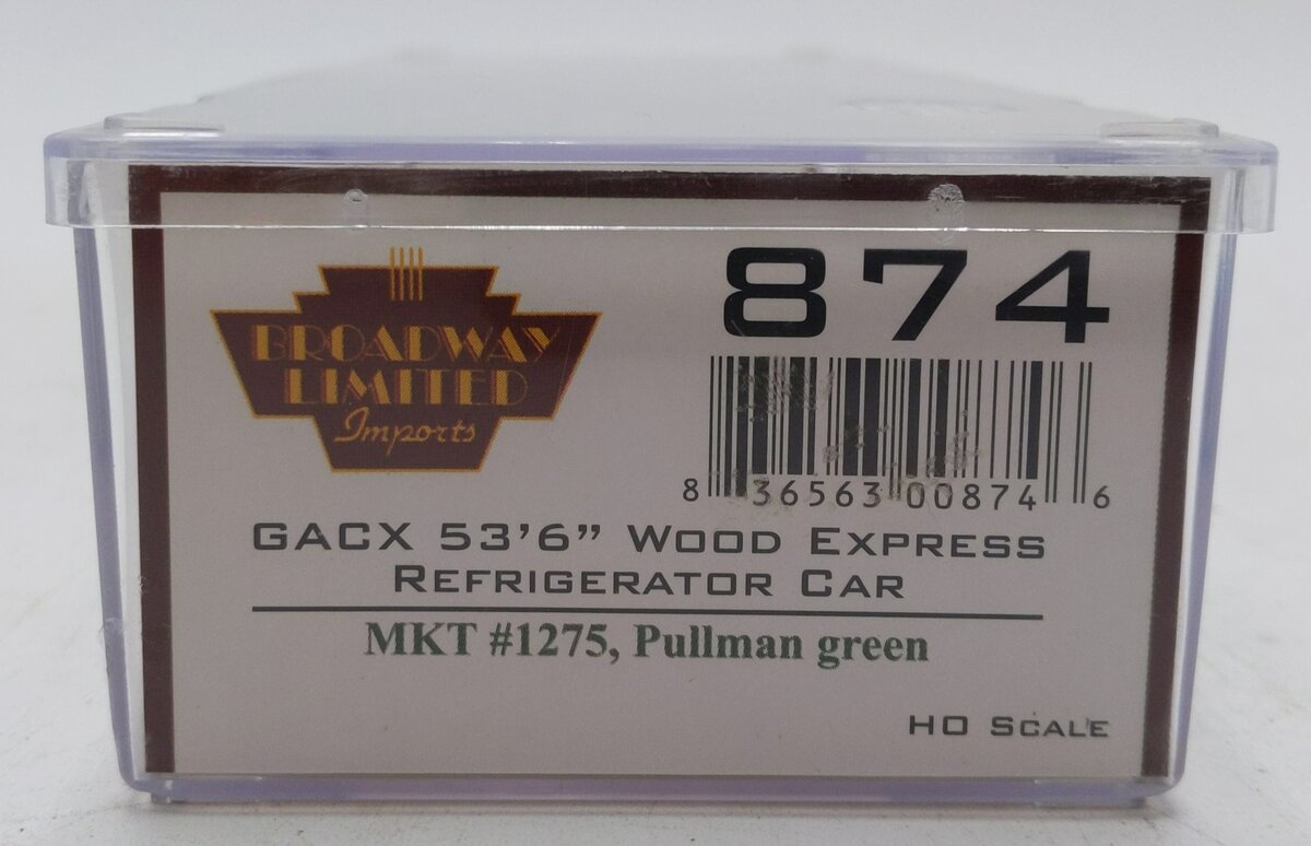 Broadway Limited 874 HO GACX 53'6" Wood Express RAE Refer Car #1275 LN/Box