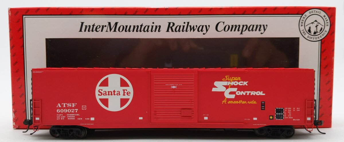 InterMountain 46915-02 HO Santa Fe 60' PS-1 Boxcar w/ Shock Control #609027 LN/Box