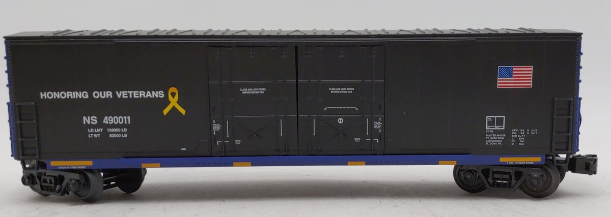 MTH 30-74884 O Gauge Norfolk Southern 50' Double Door Plugged Boxcar #490011