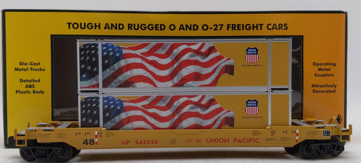 MTH 30-76798 O Union Pacific Husky Stack Car #542020