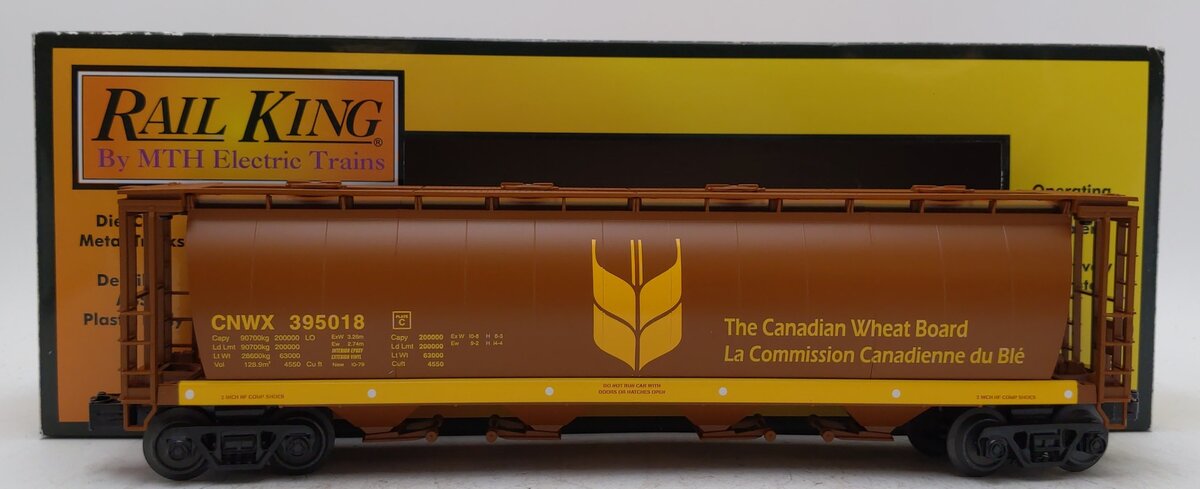 MTH 30-75656 O Canadian Wheat 4-Bay Cylindrical Cvd.Hopper #395018