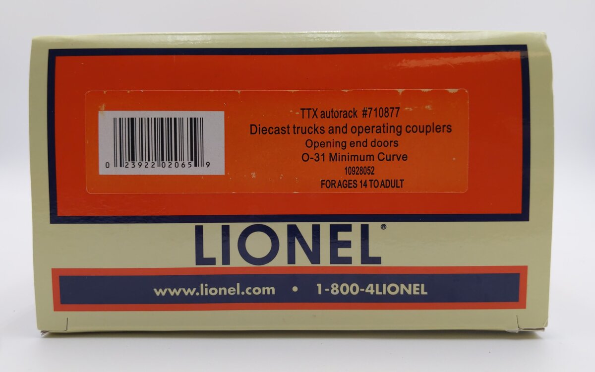 Lionel 1928052 O TTX Autorack #710877