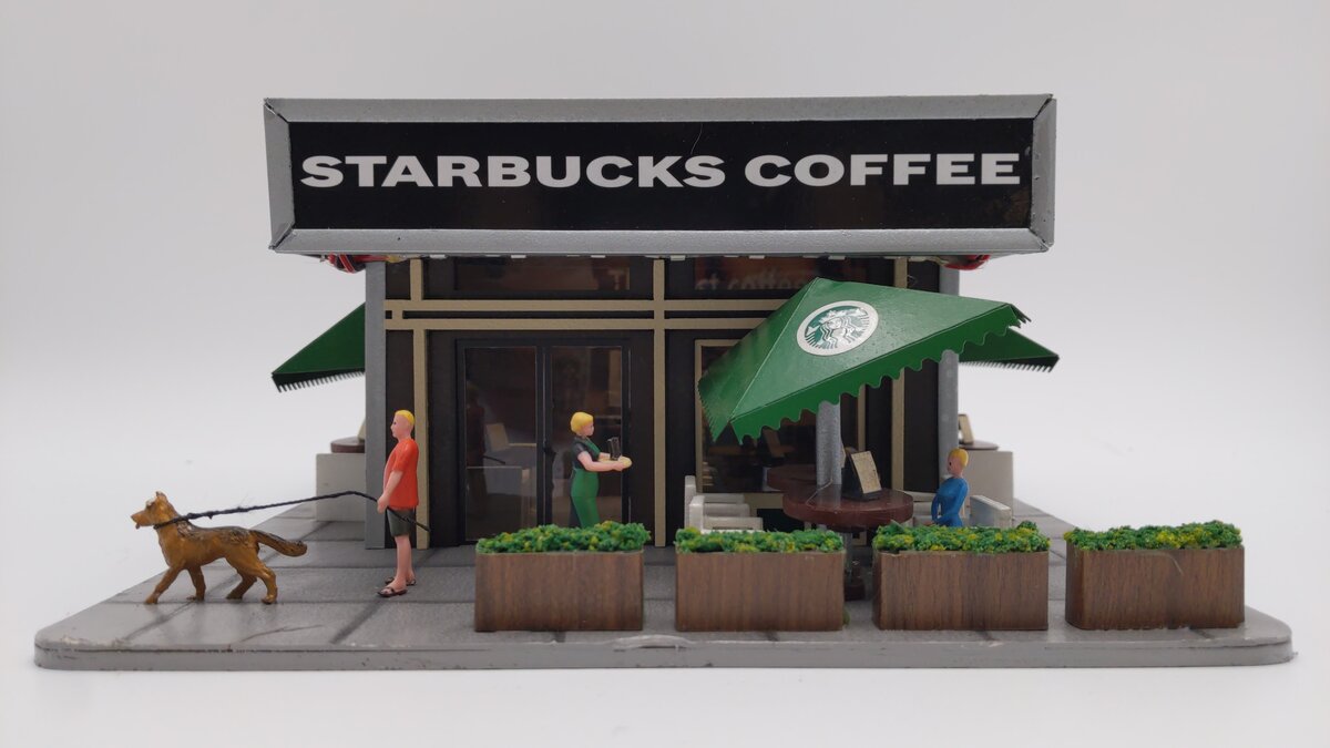 Menards 279-4325 Assembled Starbucks Coffee Shop VG/Box – Trainz