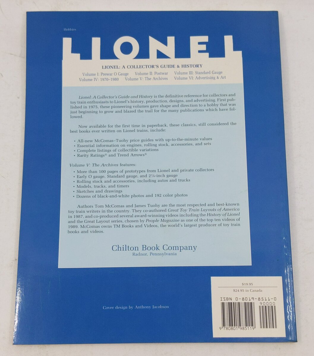 Lionel: A Collector's Guide and History Paperback Book Tom McComas, James Tuohy EX
