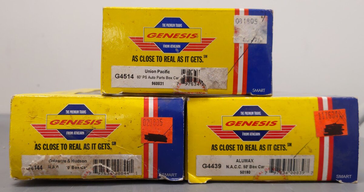 Athearn HO Assorted Freight Cars: 50190, 960031, 28031 [3] EX/Box