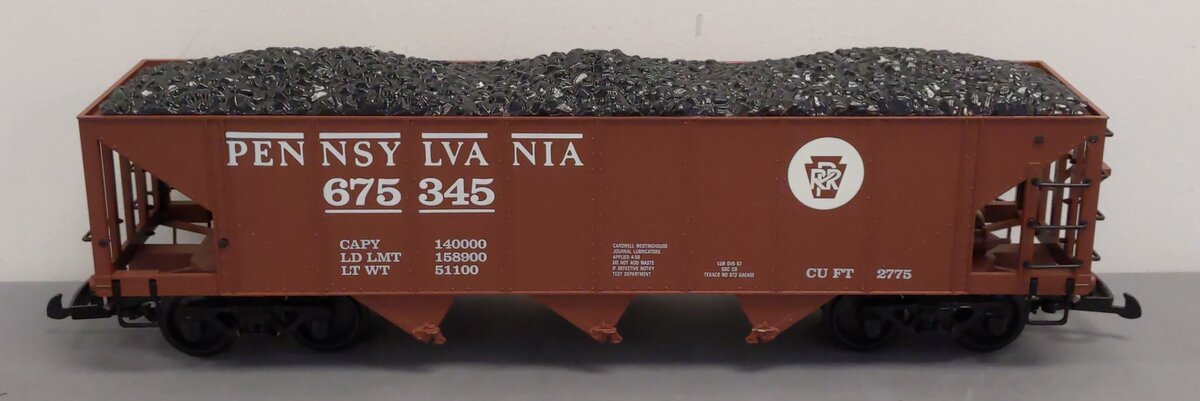 Bachmann 98214 G Scale Pennsylvania 3 Bay Hopper #675345 w/ Coal Load LN/Box