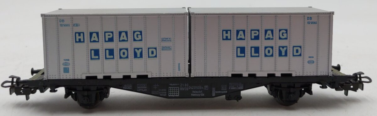 Marklin 4659 HO Hapag Lloyd Flatcar w/Containers LN/Box