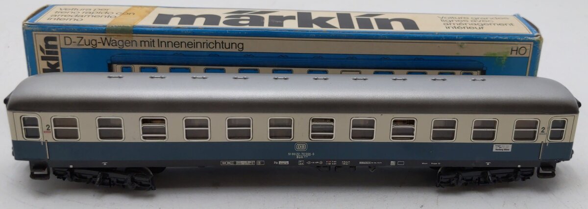 Marklin 4111 HO Scale Express Coach w/Interior Fitting