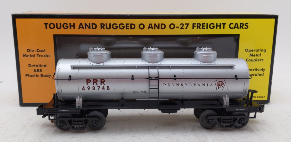 MTH 30-7319 O Gauge Pennsylvania RR 3-Dome Tank Car #498748 NIB