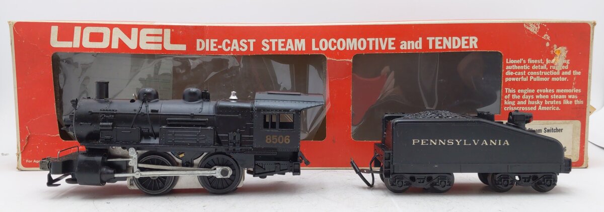 Lionel 6-8506 O Gauge Pennsylvania 0-4-0 Steam Switcher & Tender LN/Box