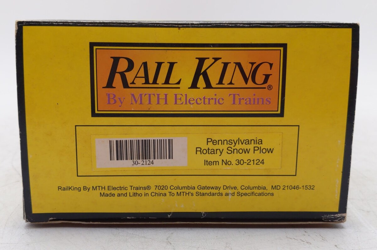 MTH 30-2124 O Gauge Pennsylvania Rotary Snow Plow #497788 LN/Box