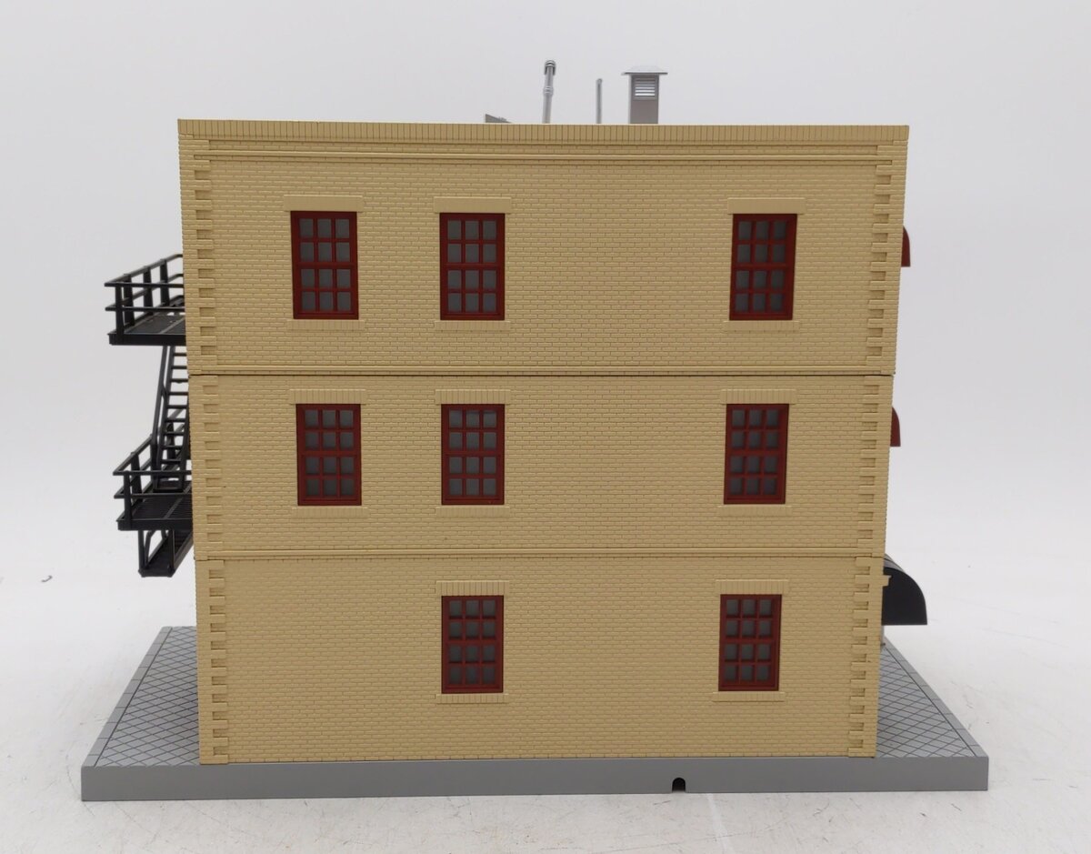 MTH 30-90154 Dewey, Cheetum and Howe 3-Story City Factory W/Blinking Sign LN/Box