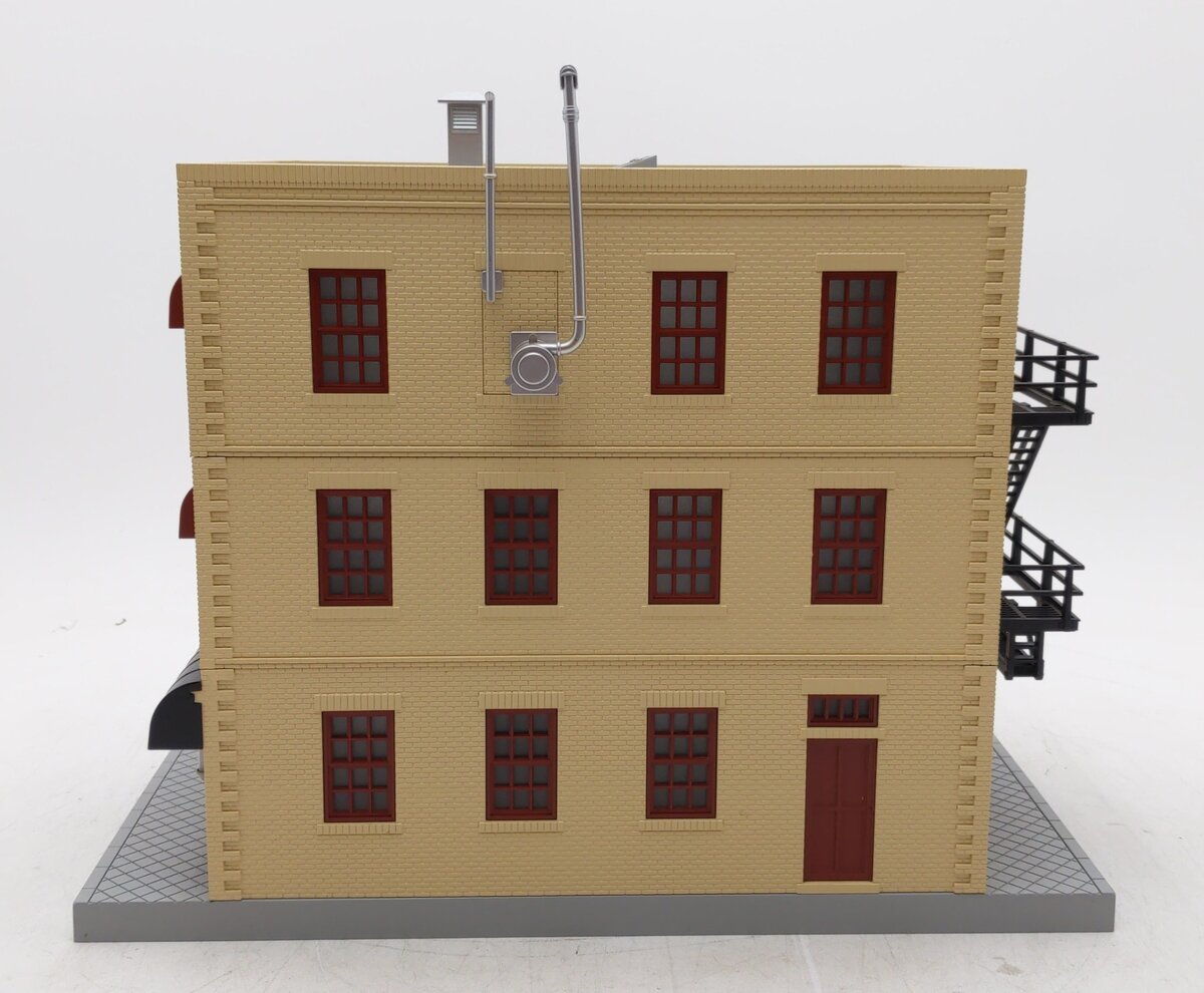 MTH 30-90154 Dewey, Cheetum and Howe 3-Story City Factory W/Blinking Sign