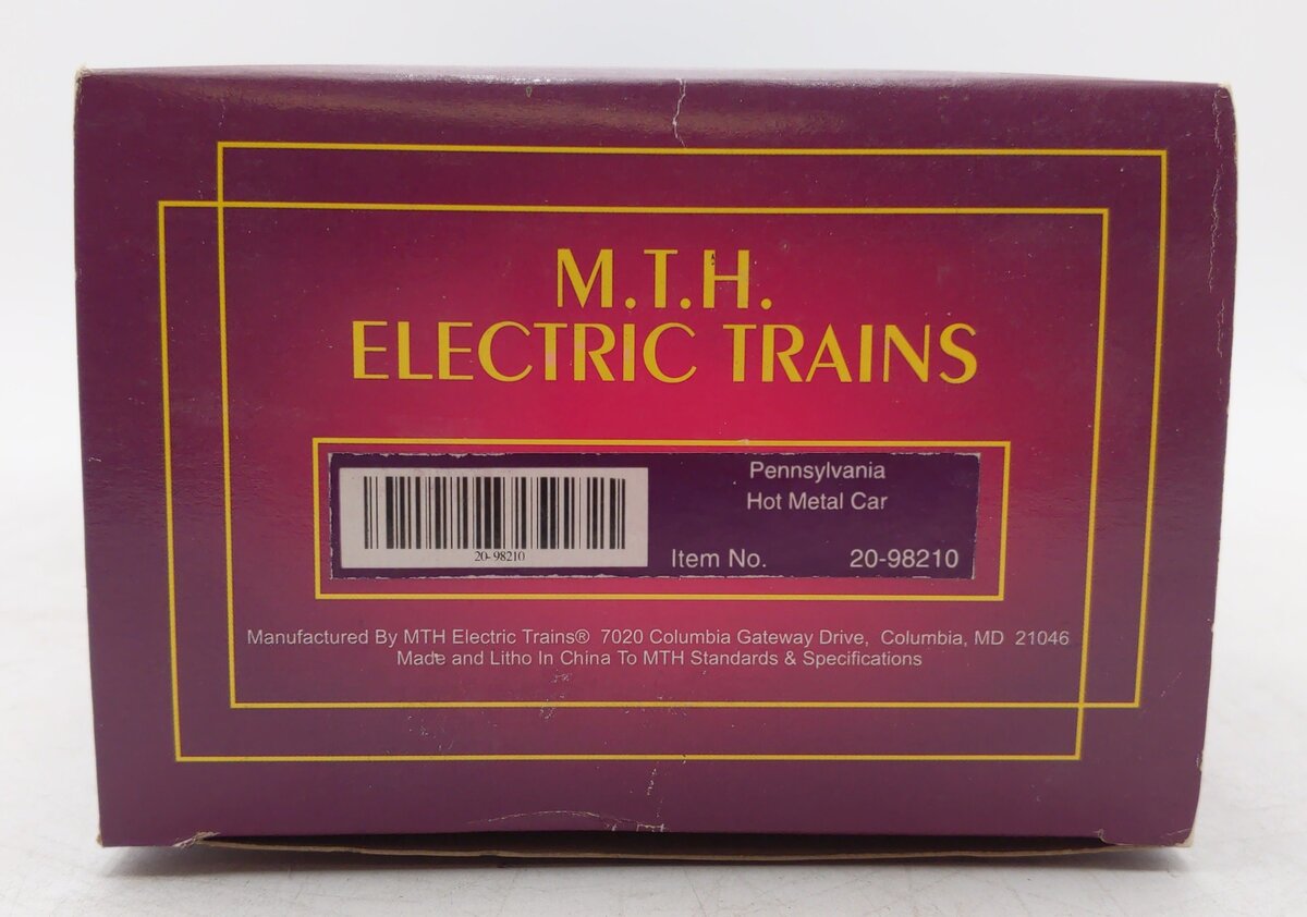 MTH 20-98210 O Gauge Pennsylvania Hot Metal Car #5 EX/Box
