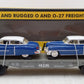 MTH 30-7607L O Gauge MTH Flatcar with Two Ertl '52 Cadillacs MT/Box