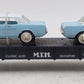 MTH 30-7617 O Gauge MTH Auto Transport Flat Car with 2 Ertl '64 Mustangs/Box