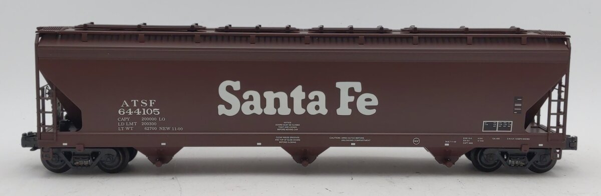 K-Line K6243-1051 Santa Fe 3-Bay Centerflow Hopper Car