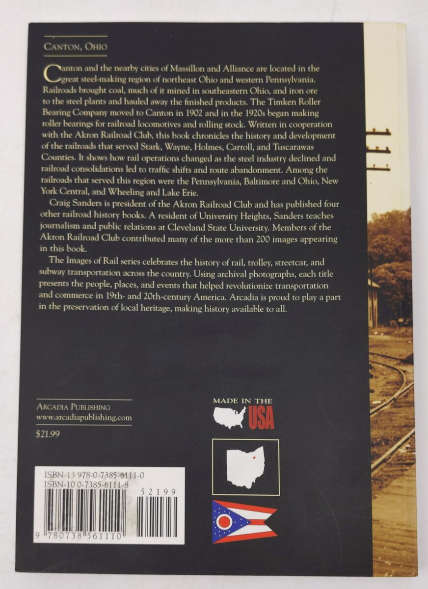 Canton Area Railroads Paperback Book By Craig Sanders LN