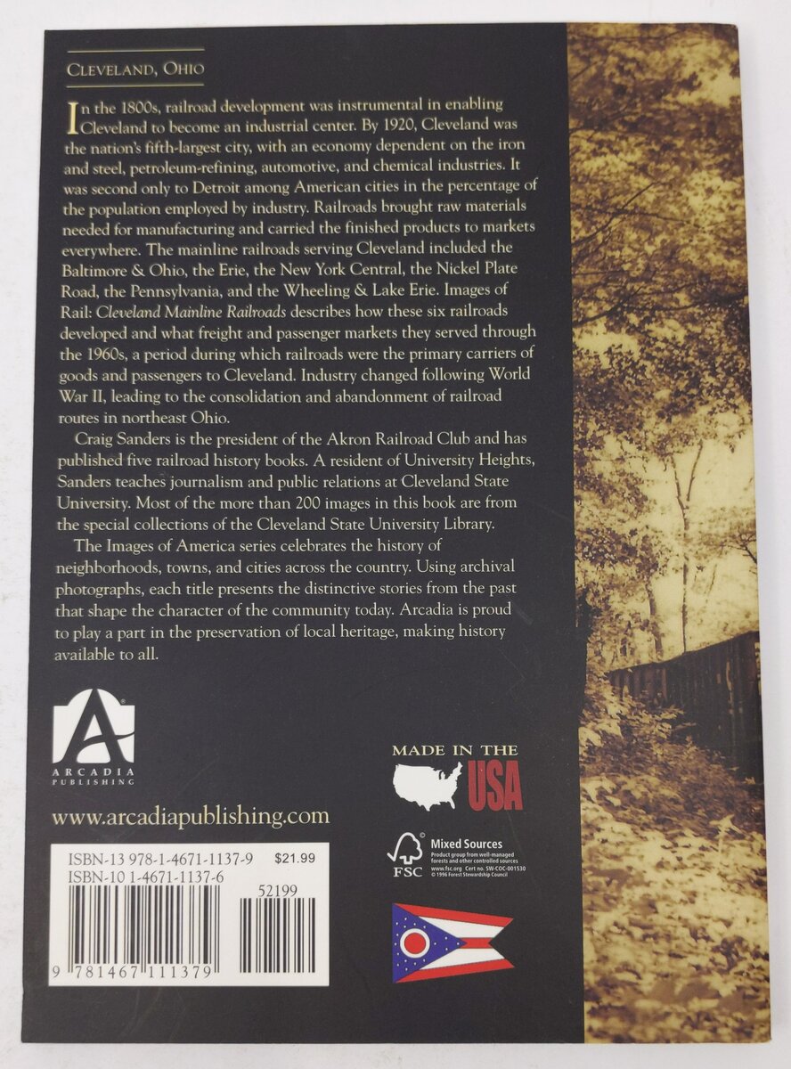 Cleveland Mainline Railroads Paperback Book By Craig Sanders LN