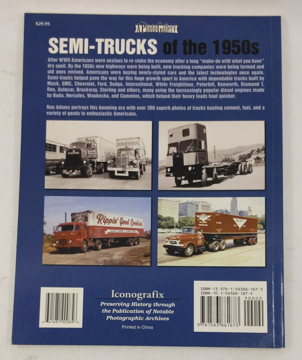 Semi-Trucks of the 1950s Paperback Book By Ron Adams EX