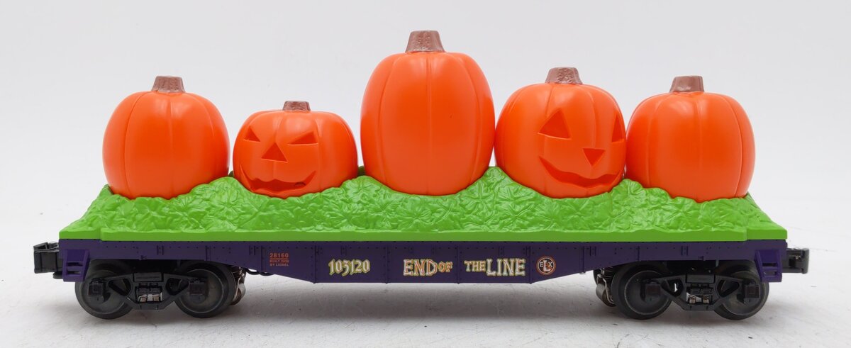 Lionel 2028160 O Gauge Jack O' Lantern Flat Car LN/Box