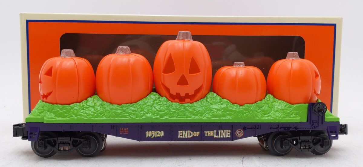 Lionel 2028160 O Gauge Jack O' Lantern Flat Car