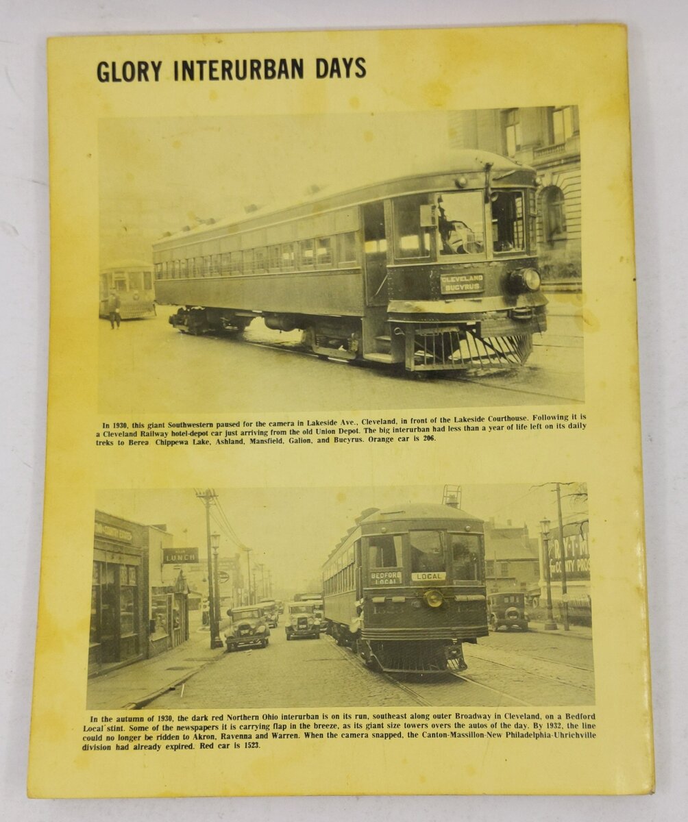 Trolley Trails Through Greater Cleveland and Northern Ohio From 1910 to Today VG