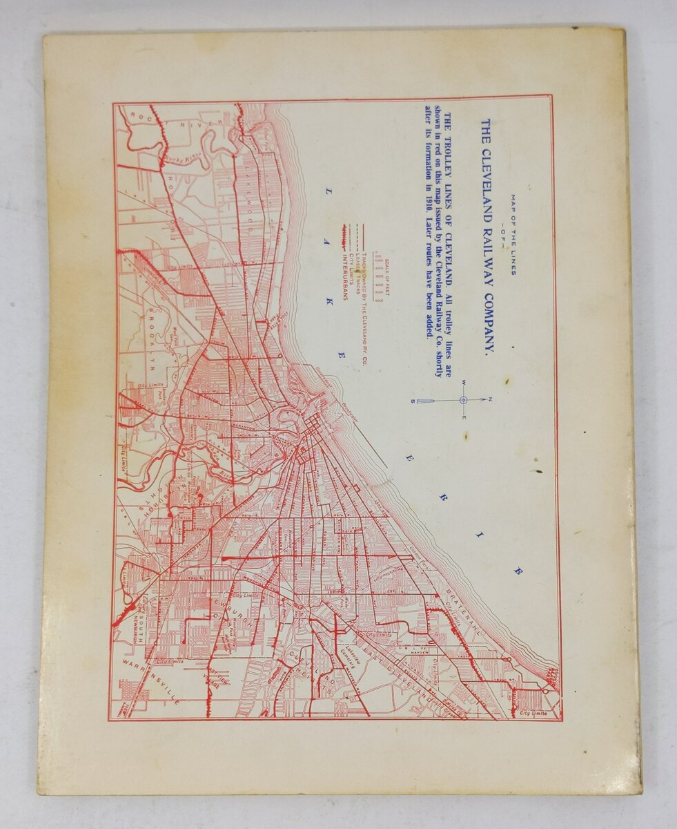 Trolley Trails Through Greater Cleveland and Northern Ohio Paperback Book VG