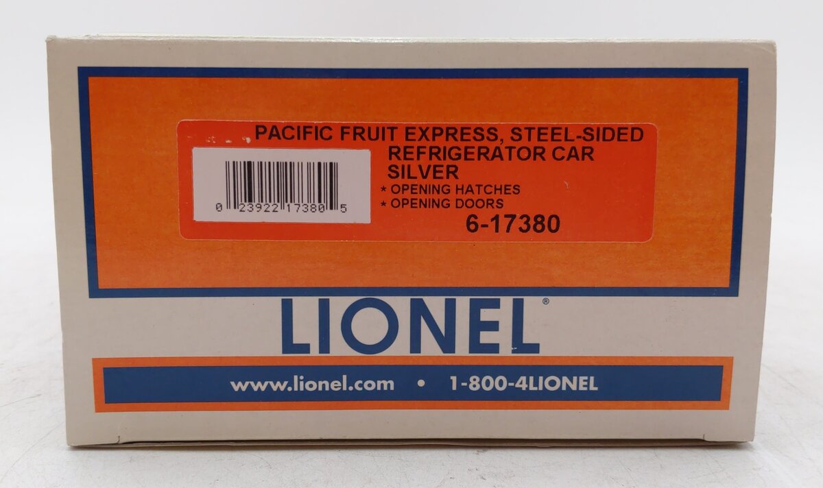 Lionel 6-17380 O Gauge Pacific Fruit Express Steel-Sided Refrigerator Car #45698 LN/Box