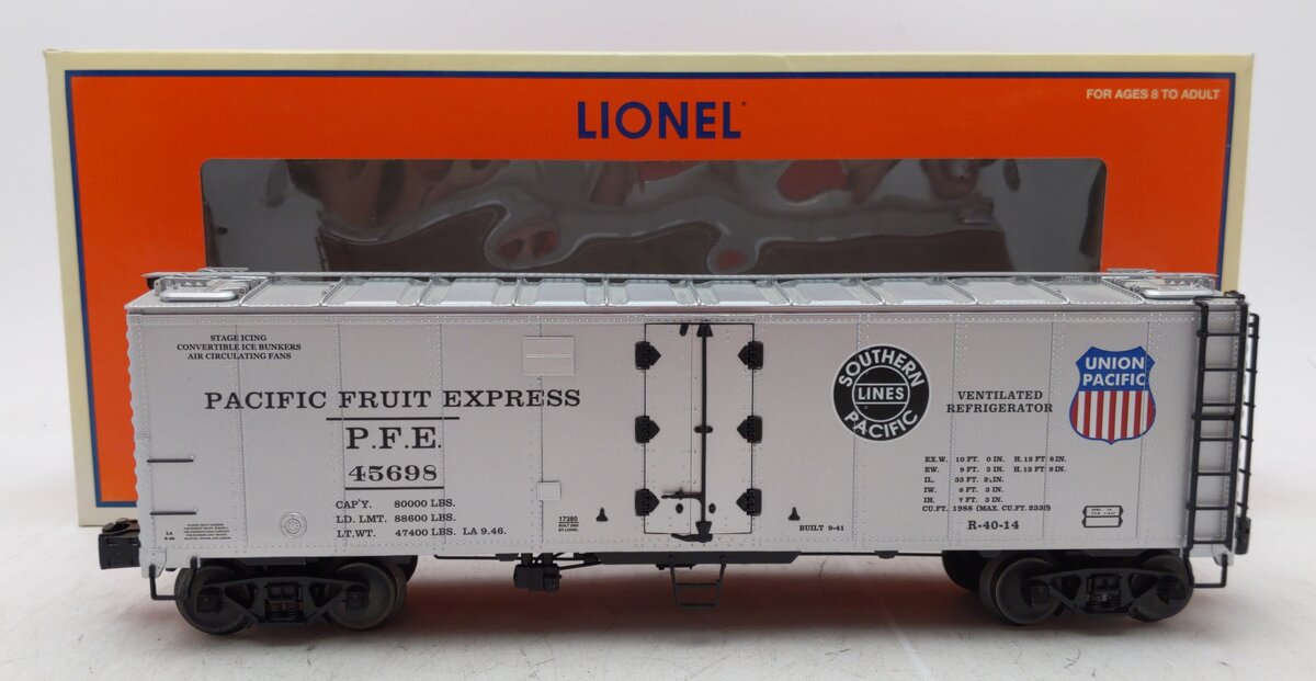 Lionel 6-17380 O Gauge Pacific Fruit Express Steel-Sided Refrigerator Car #45698 LN/Box