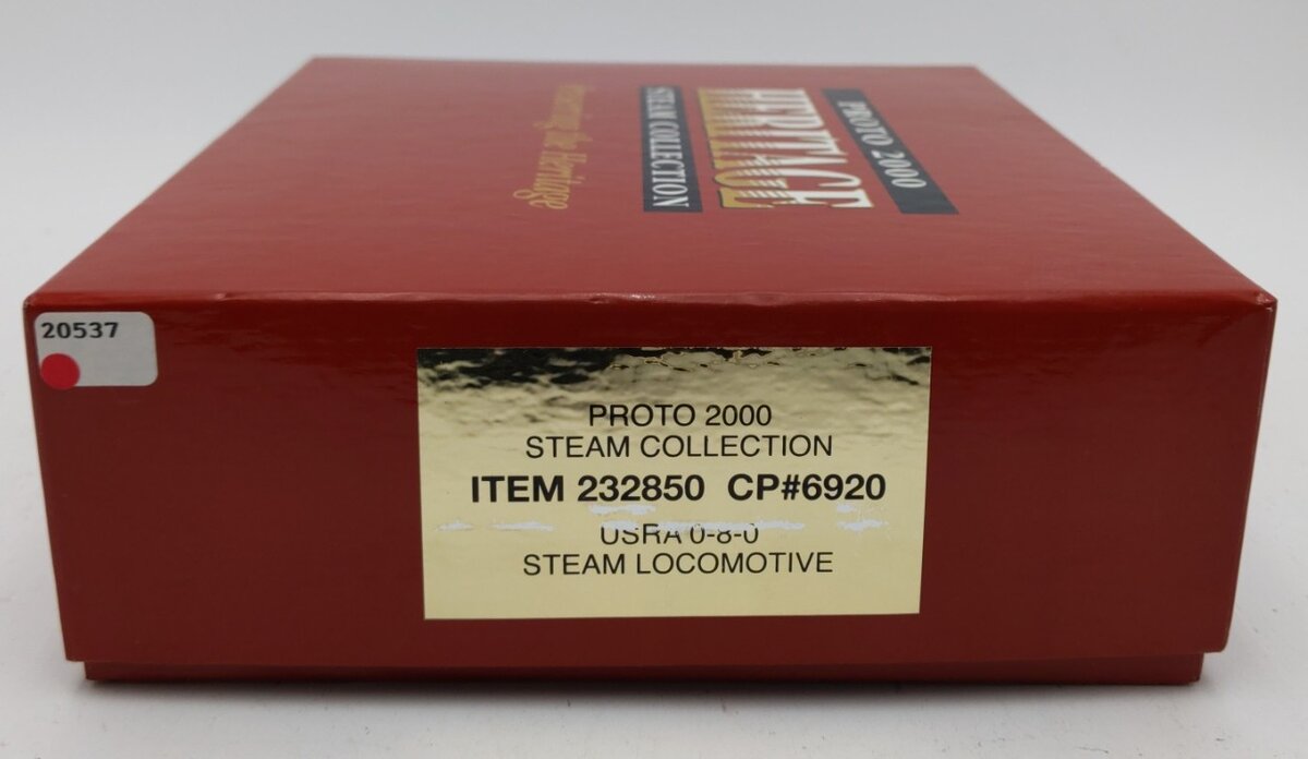 Proto 2000 232850 HO Scale Canadian Pacific URSA 0-8-0 Steam Locomotive #6920 LN/Box