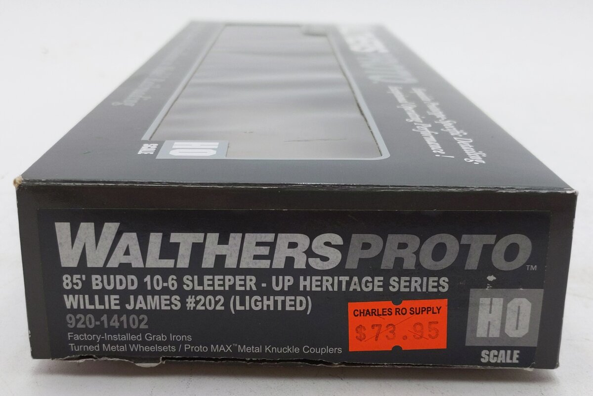 Walthers 920-14102 HO Union Pacific Willie James 85' Budd 10-6 Lighted Sleeper