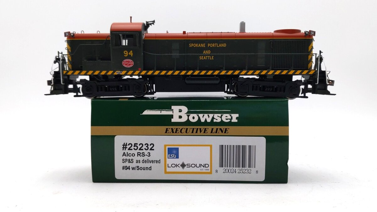 Bowser 25232 HO Scale SP&S ALCO RS-3 Diesel Locomotive w/DCC & Sound #94