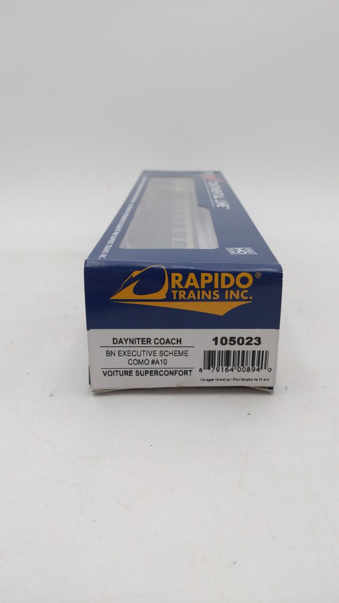 Rapido Trains 105023 HO Burlington Northern 52-Seat Dayniter Leg-Rest Coach