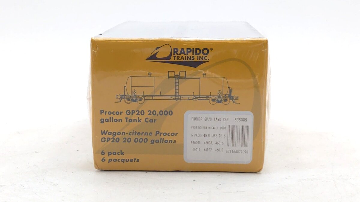 Rapido Trains 535005 N Scale Procor PROX 20,000 Gallon Tank Car (Pack of 6)