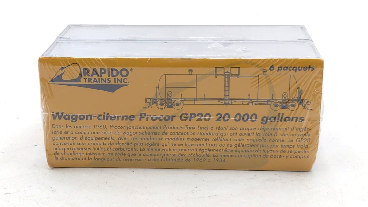 Rapido Trains 535006 N Scale Procor PROX 20,000 Gallon Tank Car (Pack of 6)
