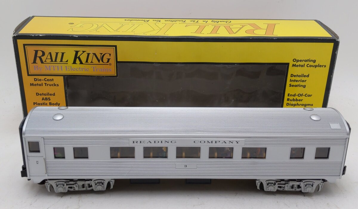 MTH 30-6134 Reading O-27 Streamlined Coach Car LN/Box