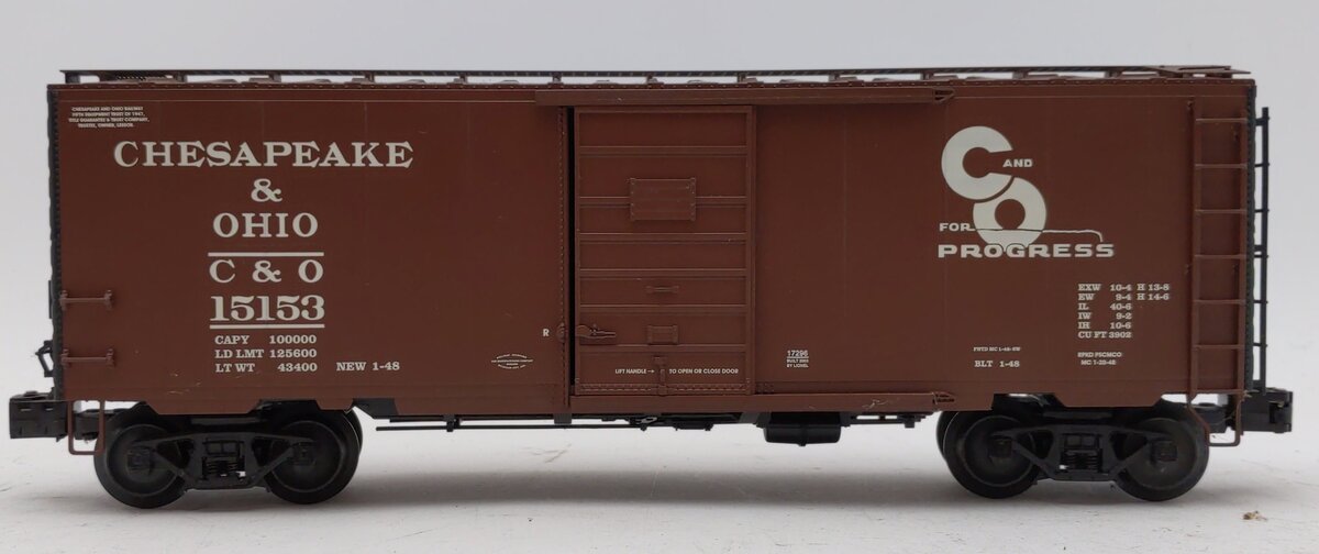 Lionel 6-17296 O Gauge Chesapeake & Ohio PS-1 Boxcar #15153 EX/Box
