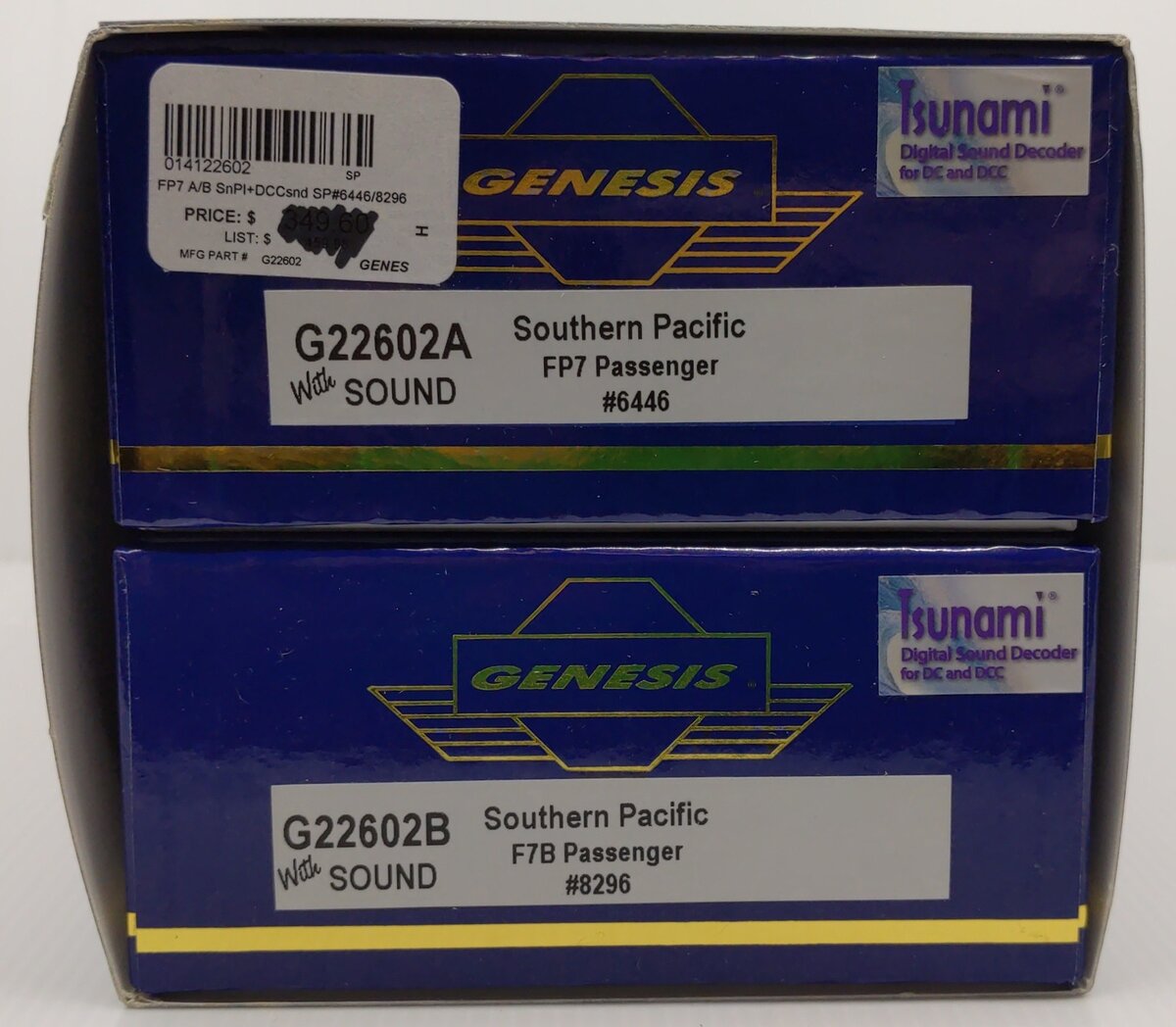 Athearn G22602 HO SP FP7 A/B/Snowplow Diesel Loco w/DCC & Sound #6446, #8296