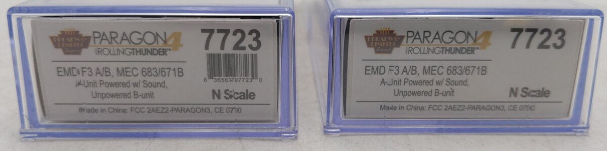 Broadway Limited 7723 N MEC EMD F3 AB Diesel Locomotive Sound & DCC #683/#671B