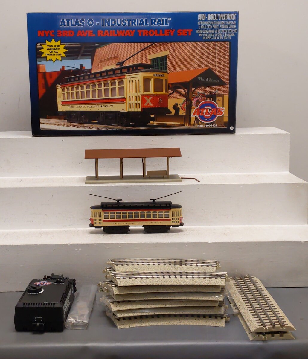 Atlas 1009105 NYC 3rd Ave. Railway O Gauge Trolley Set
