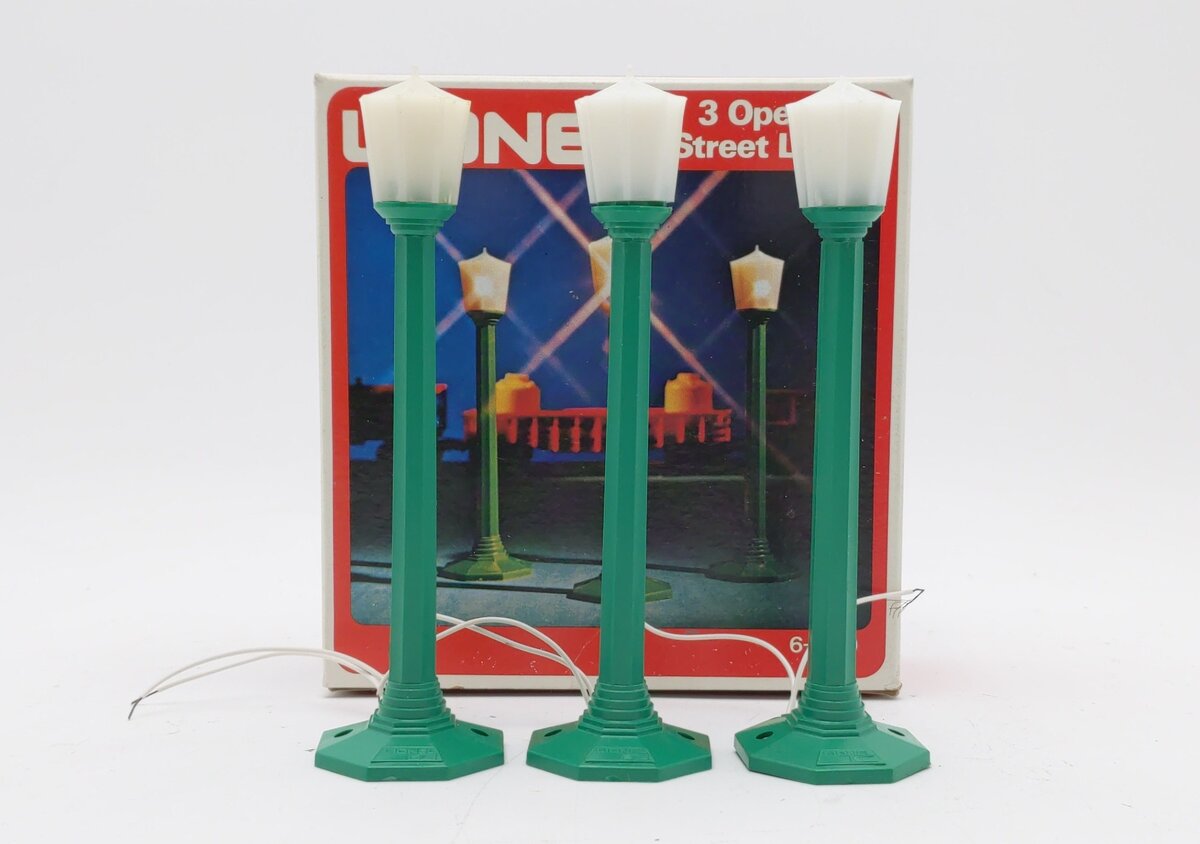 Lionel 6-2170 O And 027 Operating Green Plastic Street Lamp Posts (Set of 3) LN/Box