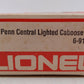 Lionel 6-9172 O Gauge Penn Central Lighted Caboose EX/Box