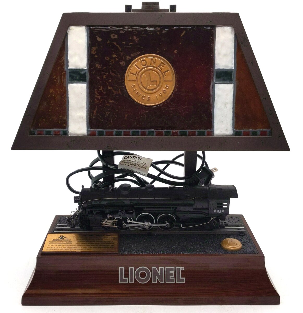 Lionel 025585 Hudson Tiffany Style Train Lamp LN/Box