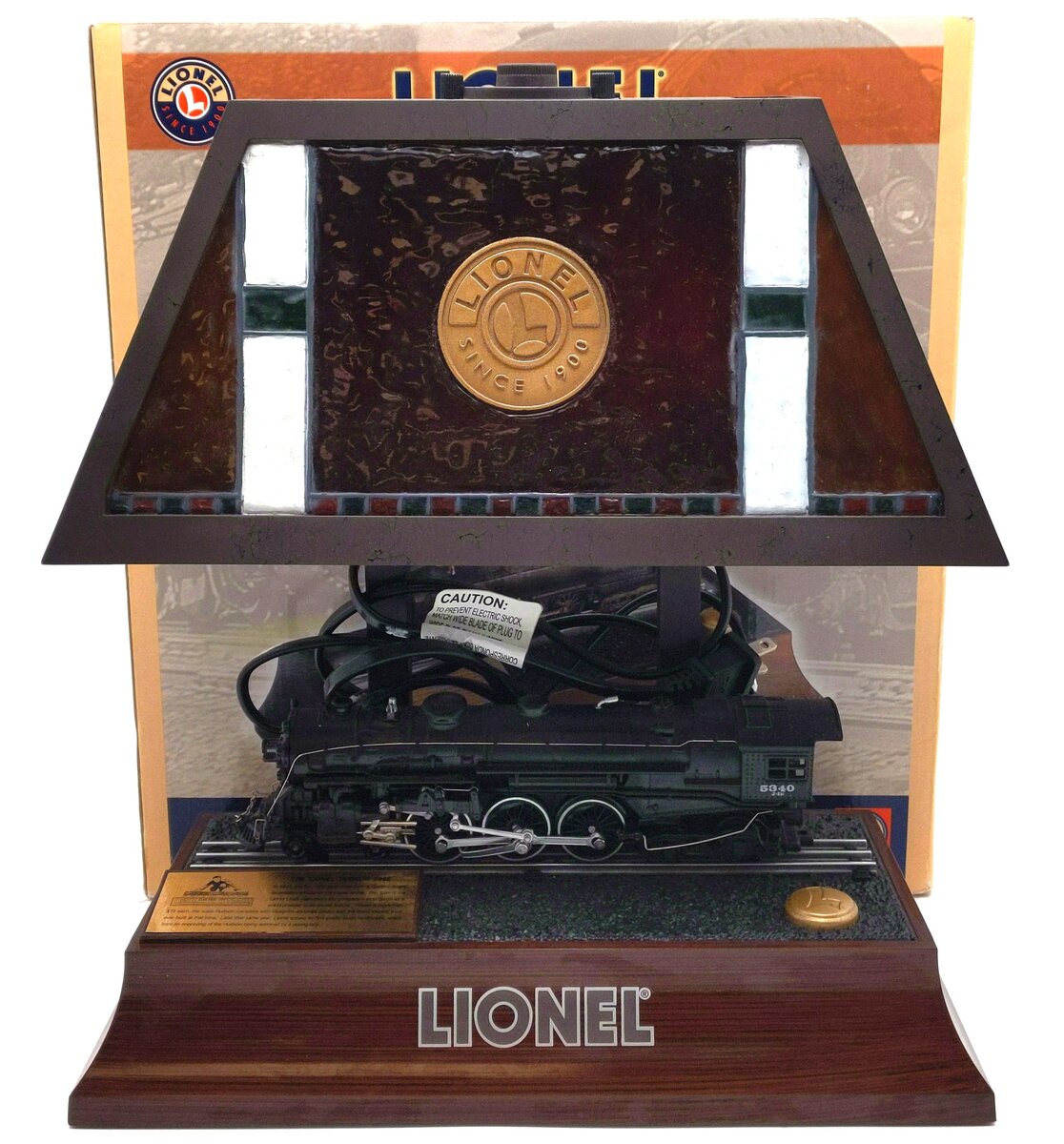 Lionel 025585 Hudson Tiffany Style Train Lamp LN/Box