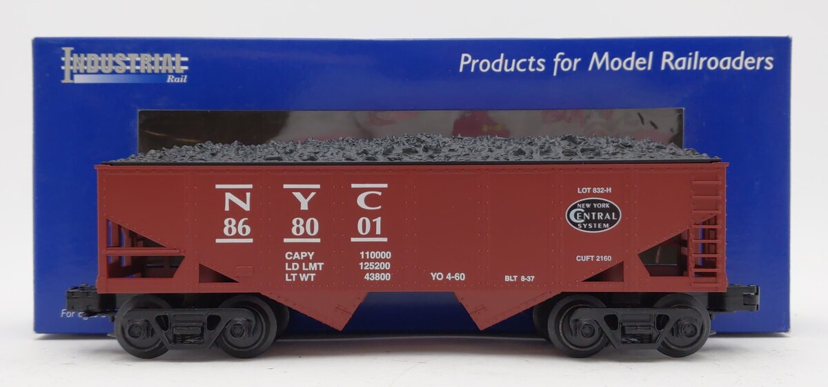 industrial Rail 4003 O Gauge New York Central Hopper w/Coal #868001 LN/Box