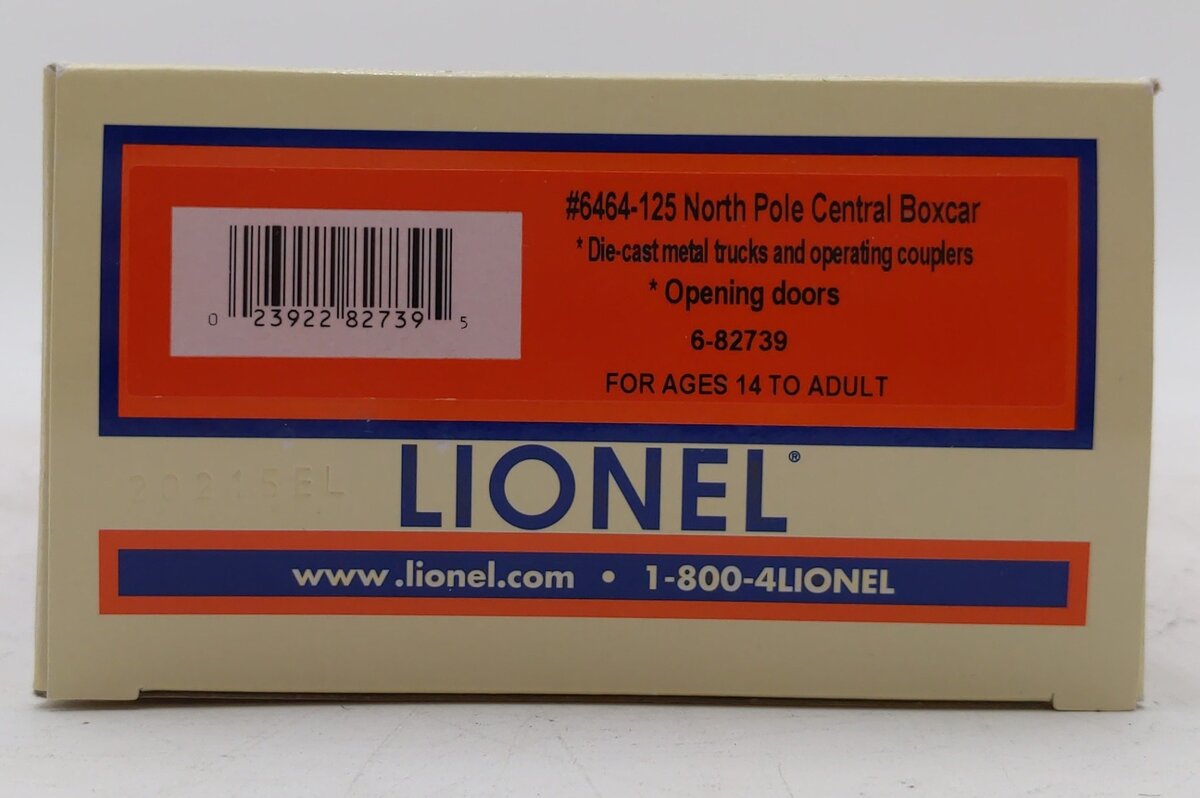 Lionel 6-82739 O Gauge North Pole Central Steel Boxcar #6464125