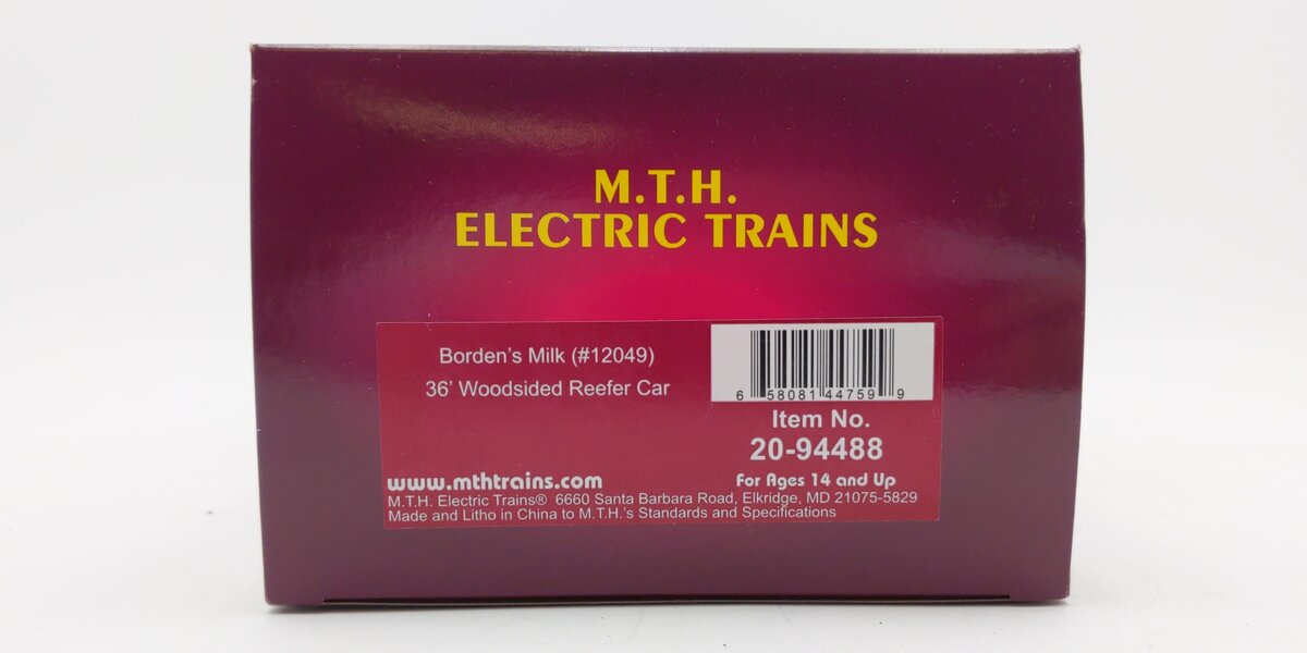 MTH 20-94488 O Bordon's Milk Premier 36' Woodside Reefer