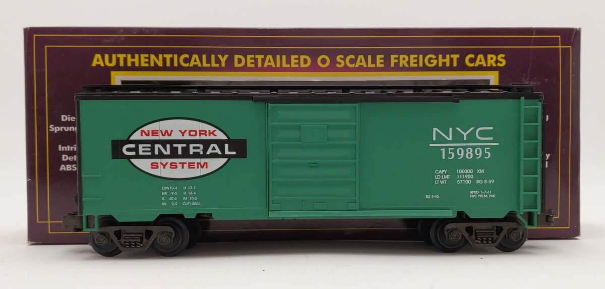 MTH 20-9300 O Gauge New York Central Box Car #159895 EX/Box