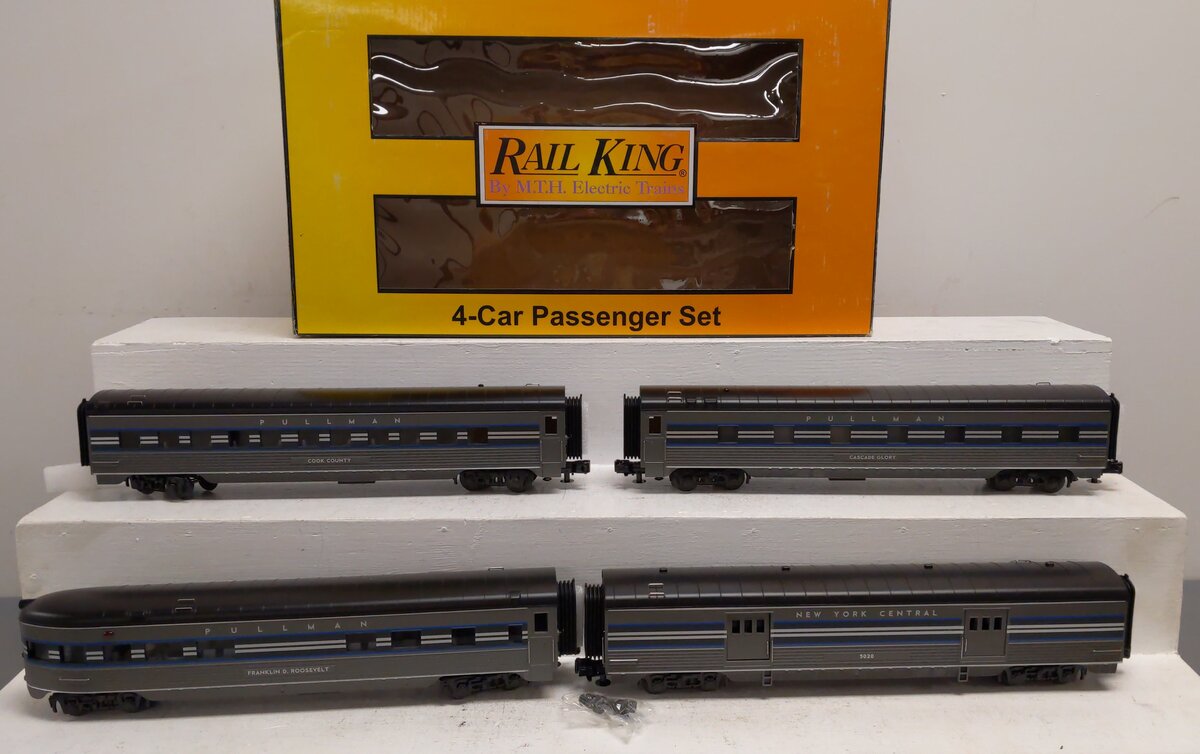 MTH 30-67755 O New York Central 60' Streamline Passenger Car Set (Set of 4)